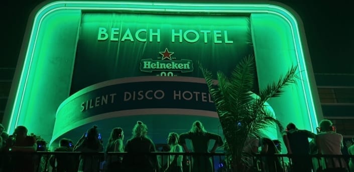 Heineken silent disco beach hotel